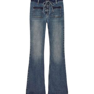Ba&sh Blue Tie-Front Jeans