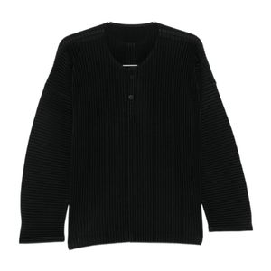 Homme Plissé Issey Miyake Black Homme Plissé Issey Miyake Monthly Colors February Henley-Neck Top for men