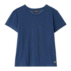 Tom Ford Blue Logo-Plaque T-Shirt