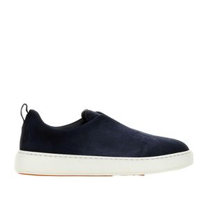 Santoni Blue Victory Lace-Up Sneakers for men