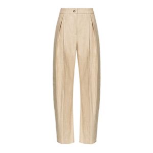 Pinko Natural Wide Pleated Trousers