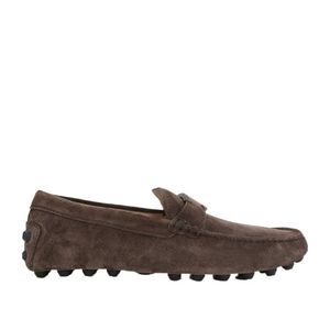 Tod's Brown T-Shaped Buckle Loafers for men