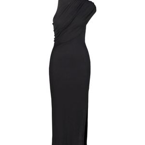 Courreges Black Courrèges 90's Rib Twist Midi Dress