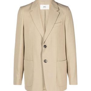AMI Natural Single-Breasted Blazer for men