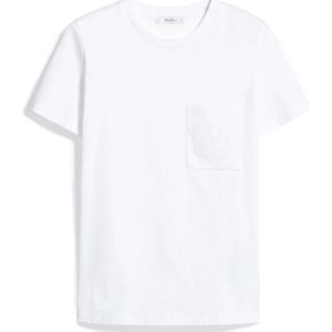 Max Mara White Papaia Logo Embroidered Crewneck T-Shirt