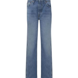 Re/done Blue '90S High-Rise Loose Jeans