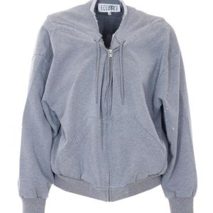 MM6 by Maison Margiela Blue Distressed Drawstring Jacket