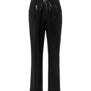 Maison Margiela Black Foiled Trousers for men