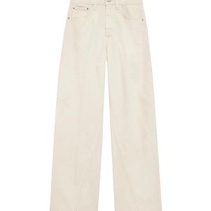 Anine Bing White Brie Straight-Leg Jeans