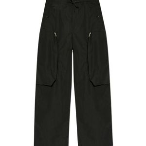 Dries Van Noten Black Drawstring Casual Pants for men
