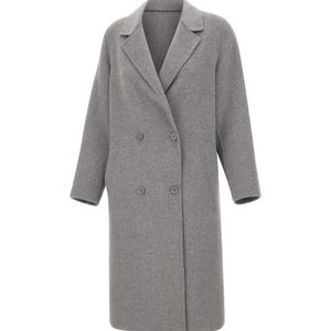 Kaos Grey Oversized Double-Breasted Coat