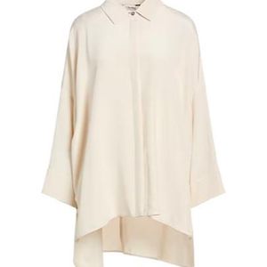 Max Mara White Loose Solid Shirt