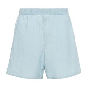 Prada Blue Elasticated Waistband Bermuda Shorts for men