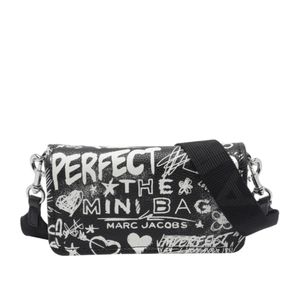 Marc Jacobs Black Graffiti Printed Flap Bag