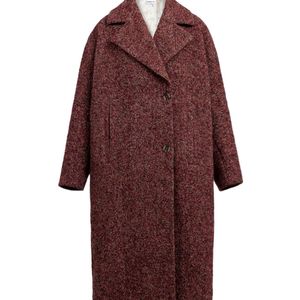 REMAIN Birger Red Tweed Double-Breasted Coat
