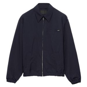 Prada Blue Zip-Up Bomber Jacket for men