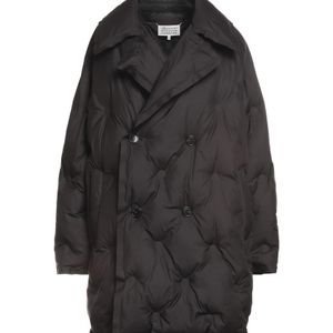 Maison Margiela Black Solid Color Puffer Jackets