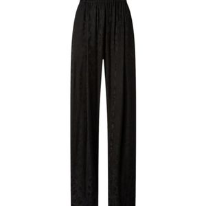 Pinko Black Jacquard Wide-Leg Pants