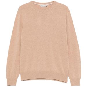 Canali Natural Crew-Neck Ribbed-Trim Sweater for men