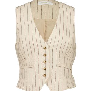 Zimmermann Natural Pinstripe Button Vest