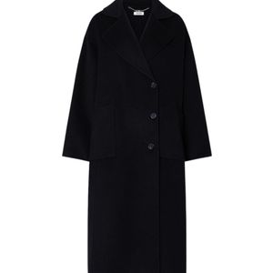 Liu Jo Black Long Oversized Wool Coat