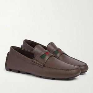Gucci Brown Driver With Web Detail for men