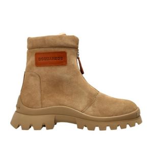 DSquared² Brown Zippered Ankle Boots for men
