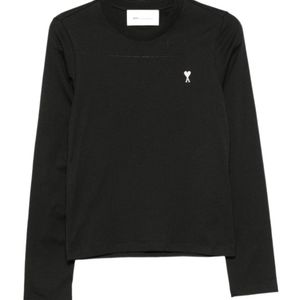 AMI Black Ami De Coeur Long-Sleeve T-Shirt
