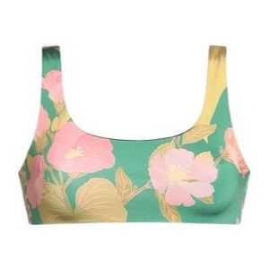 Farm Rio Green Floralprint Bikini Top