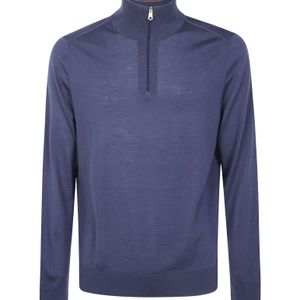 Paul Smith Blue Zipper Sweater for men