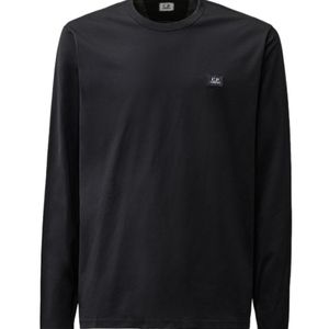 C P Company Black Logo Patch Crewneck T-Shirt for men