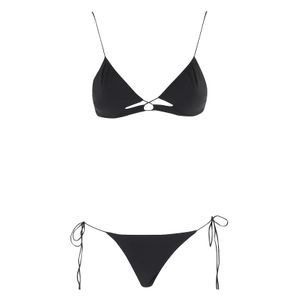 Amazuìn Black String Bikini Set