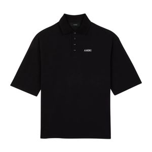 Amiri Black Logo-Detail Polo Shirt for men