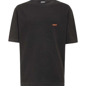 Zegna Black Short-Sleeved T-Shirt for men
