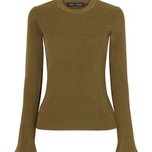 Proenza Schouler Green Nir Ribbed-Knit Top