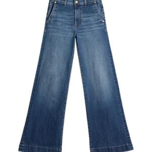 7 For All Mankind Blue Dojo Flared Jeans