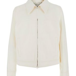 AMI White Ami Ami De Coeur Zip-Up Jacket for men