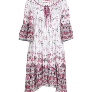 Isabel Marant Purple Geometric Pattern Robe