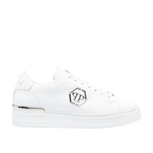 Philipp Plein White Hexagon Lace-Up Sneakers for men