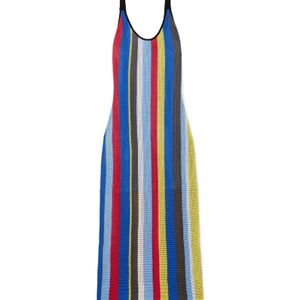 Staud Blue Jessica Striped Dress