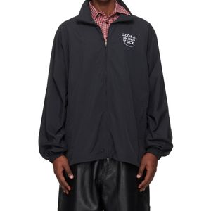 Vetements Blue Logo-Embroidered Jacket for men
