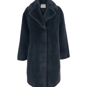 Stand Studio Blue Camille Faux Fur Teddy Coat