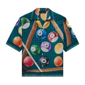 Amiri Blue Billiards Bowling Shirt for men