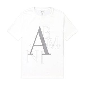 Armani Collezioni White Printed Round-Necked T-Shirt for men