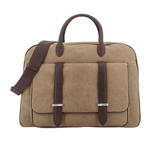 Orciani Brown Front Pocket Laptop Bag for men