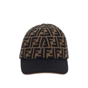 Fendi Black Allover Ff Motif Baseball Cap