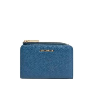 Coccinelle Blue Logo Lettering Zipped Wallet