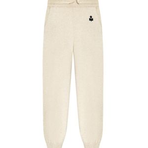 Isabel Marant White Kira Drawstring Knitted Trousers
