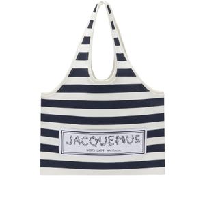 Jacquemus Blue Le Sac Marcel Striped Soft Bag