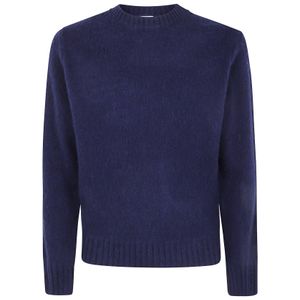 Aspesi Blue Rugged Wool Pullover Sweater for men